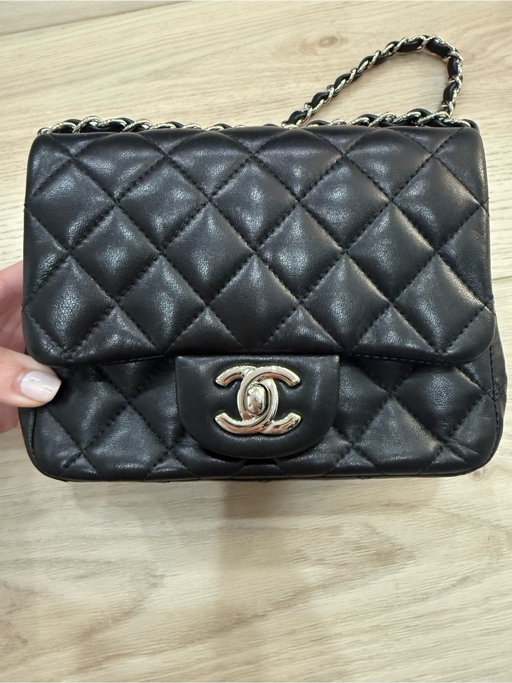 Chanel Black Lambskin Mini Flap